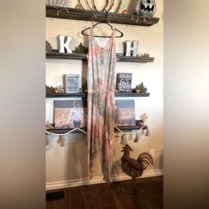 Zenana Large tie-dye jumpsuit